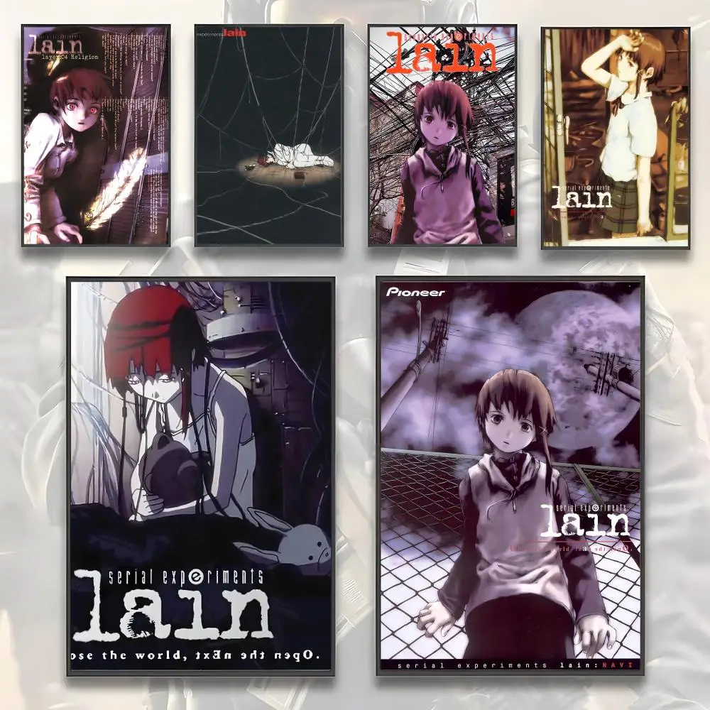 Seriële experimenten Lain Anime Poster Reproductie Decor Canvas Wall
