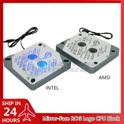 LGA1700 CPU Waterblock AM5 Watercooler 1800 ARGB 5V Mirror-Face ROG Logo DesignGen. 12/13th Proccessor 2023 New Arrival
