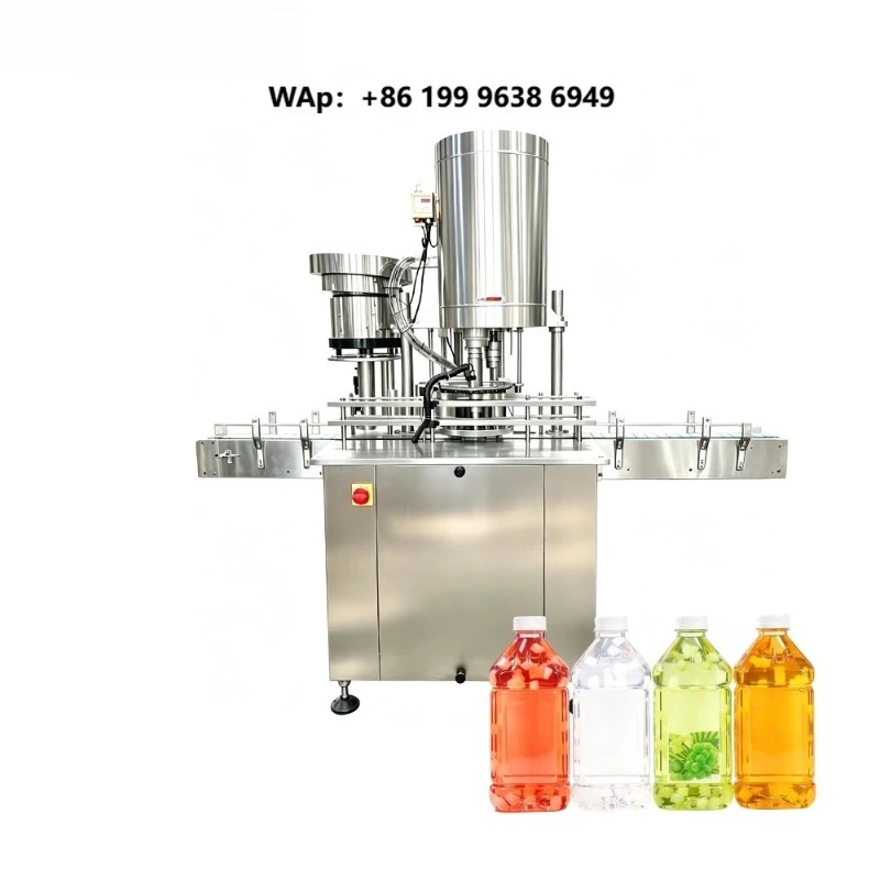 Automatic Single Head Plastic Screw Capping Machine Adjustable Production Speed Beverage Bottle Sealing Equipment
