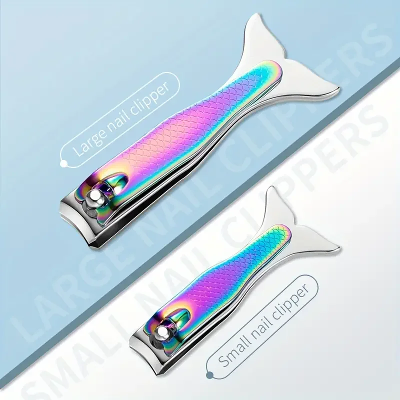 New Mermaid Stainless Steel Nail Clippers Nail Size Men\'s And Women\'s Nail Clippers Two Sets Of Home Nail Clippers