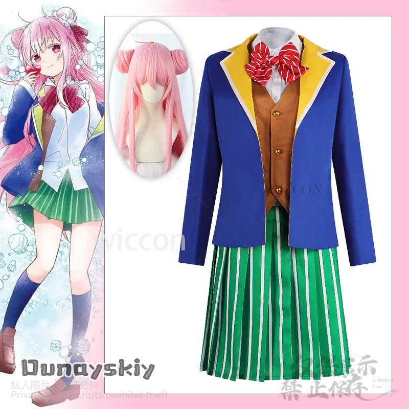 

Аниме Happy Sugar Life Косплей Мацузака Сато Костюм Милое Платье Лолита Розовые Парики Для Японии Jk Униформа Ролевая Игра Ролевая Игра