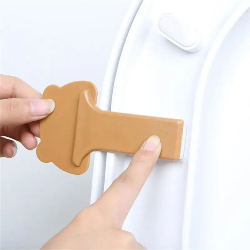 1/2/3PCS Wc Deckel Griff Weit Verbreitet Anti-slip Cartoon Bad Haushalt Täglichen Bedarfs tragbare Wc Flip Einfach Zu Bedienen