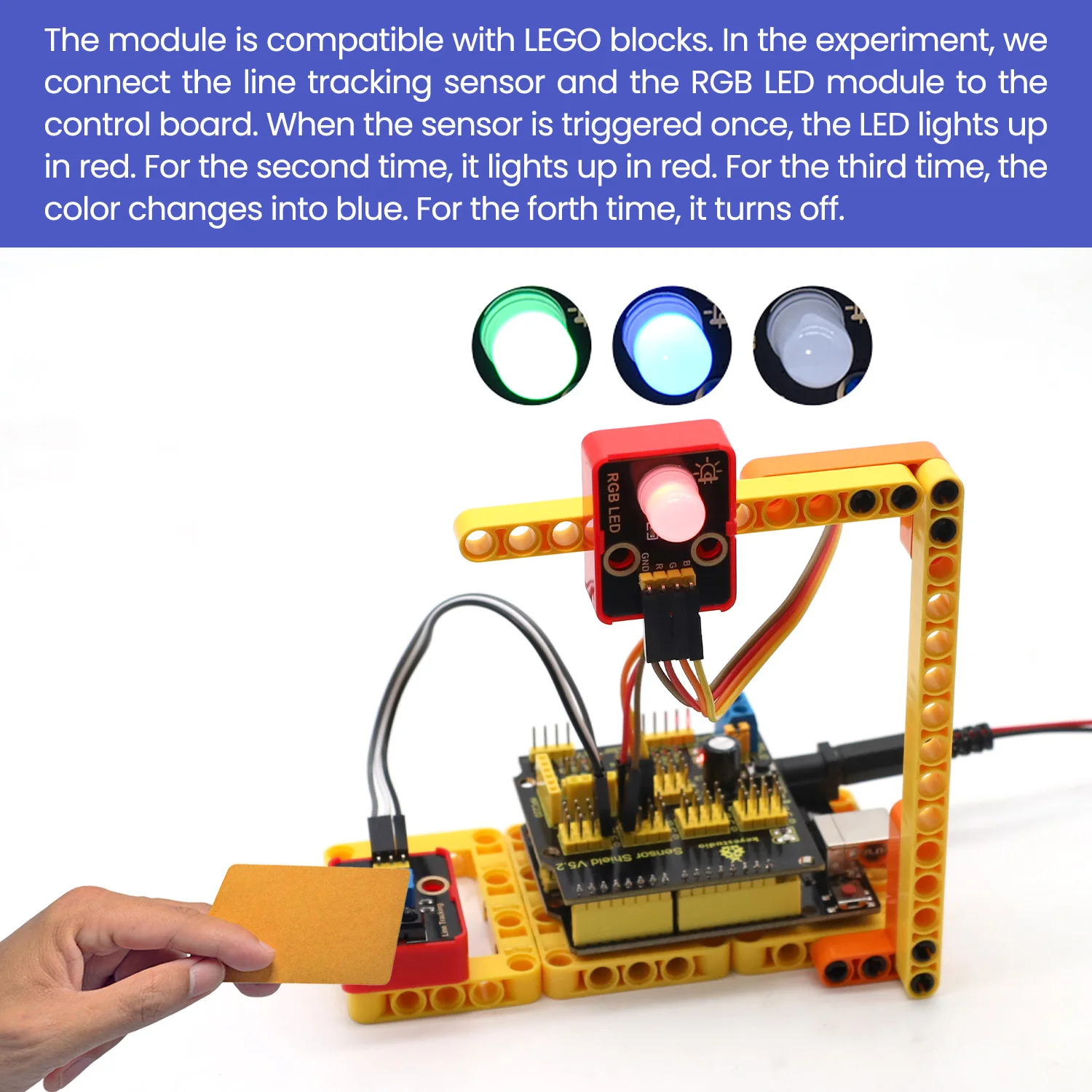 Picture 7: Infrared Obstacle Avoidance Sensor & Single Line Tracing Sensor Compatible With Lego Blocks  For Arduino Robot Projects