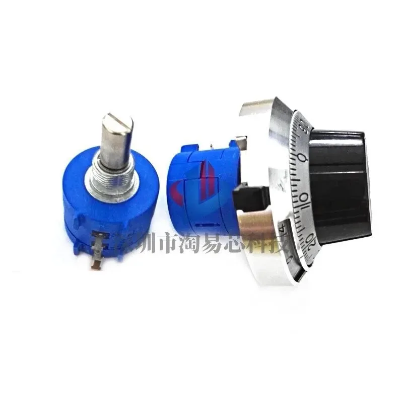 3590S‑2‑103L Multi‑Turn Potentiometer 10K, Precision Adjustable Resistor With Scale Knob For Speed Regulation Control