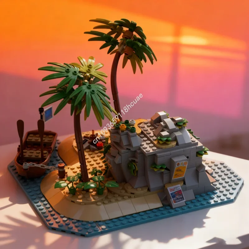 

397pcs MOC Smugglers Hideout Piratesed Model Building Blocks Construction Christmas Gift Assemble Creative Idea Toy Brick