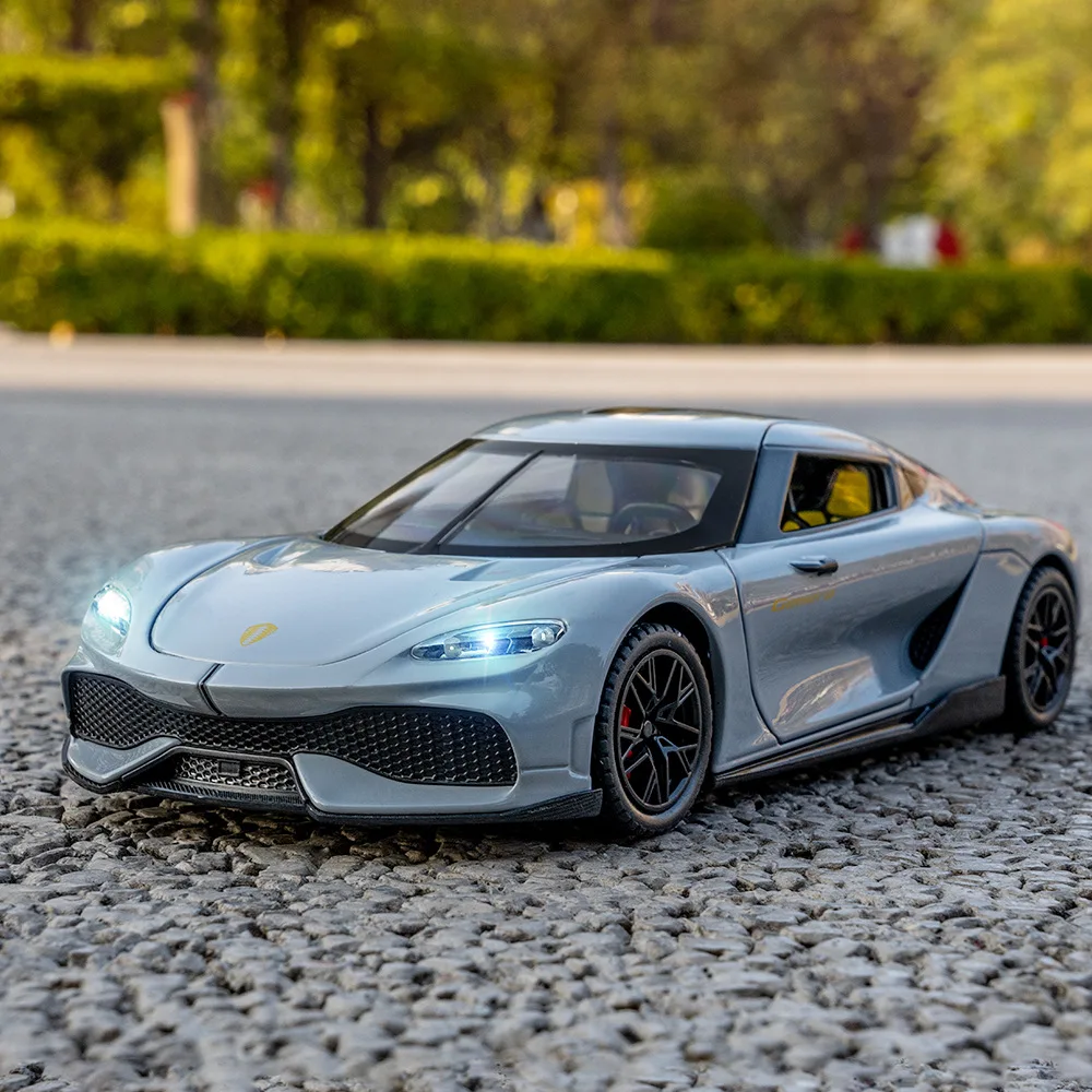 1:24 Gemera GT スポーツカー合金ダイキャストモデル収集趣味モデル装飾品友人へのギフトプルバックおもちゃ新スタイルスポーツカー