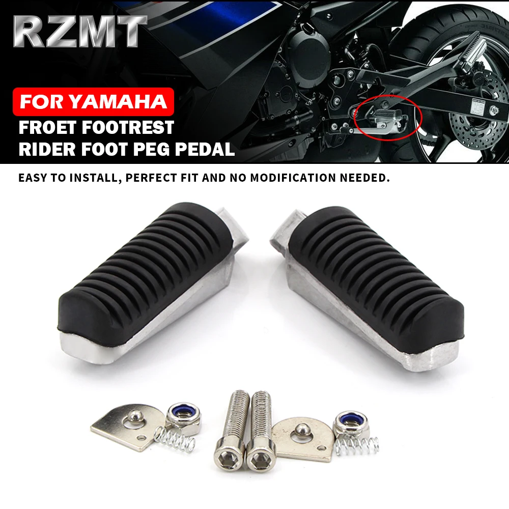 RENZMOTO Motorcycle Front Footrest Foot Pegs Pedals For YAMAHA FJR 1300 FZ1 FZ400 FZ6R XJR400 YZF 1000 R1 YZFR1 TDM 900 XJ900