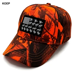 KOEP Hunting Style American Flag CAMO Baseball Caps Casquette Camouflage Cap Men Outdoor Fishing Hat Hunting Dad Hats