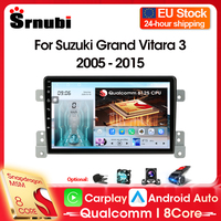 Srnubi Qualcomm Android Car Radio For Suzuki Grand Vitara 3 2005-2015 Carplay Auto Multimedia Video Player Stereo Head Unit DVD
