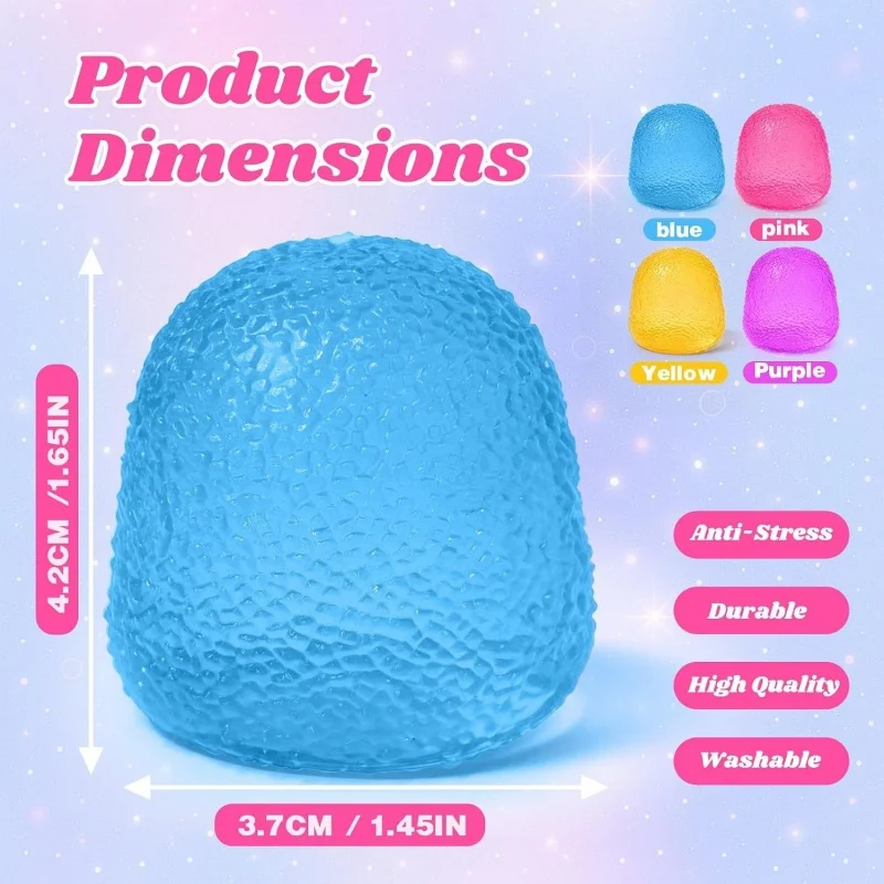 Gumdrop Squishy Toys Mini Candy Stress Ball Sensory Squeeze Toy Soft Hand Fidgets for Anxiety Relief Birthday Goodie Bag Fillers view 6
