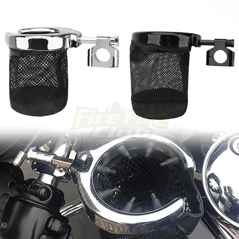 

Universale Motorcycle Chrome Motorcycle Drink Cup Holder Adjustable Aluminum For Honda Kawasak Harley Custom Dyna Fat Bob