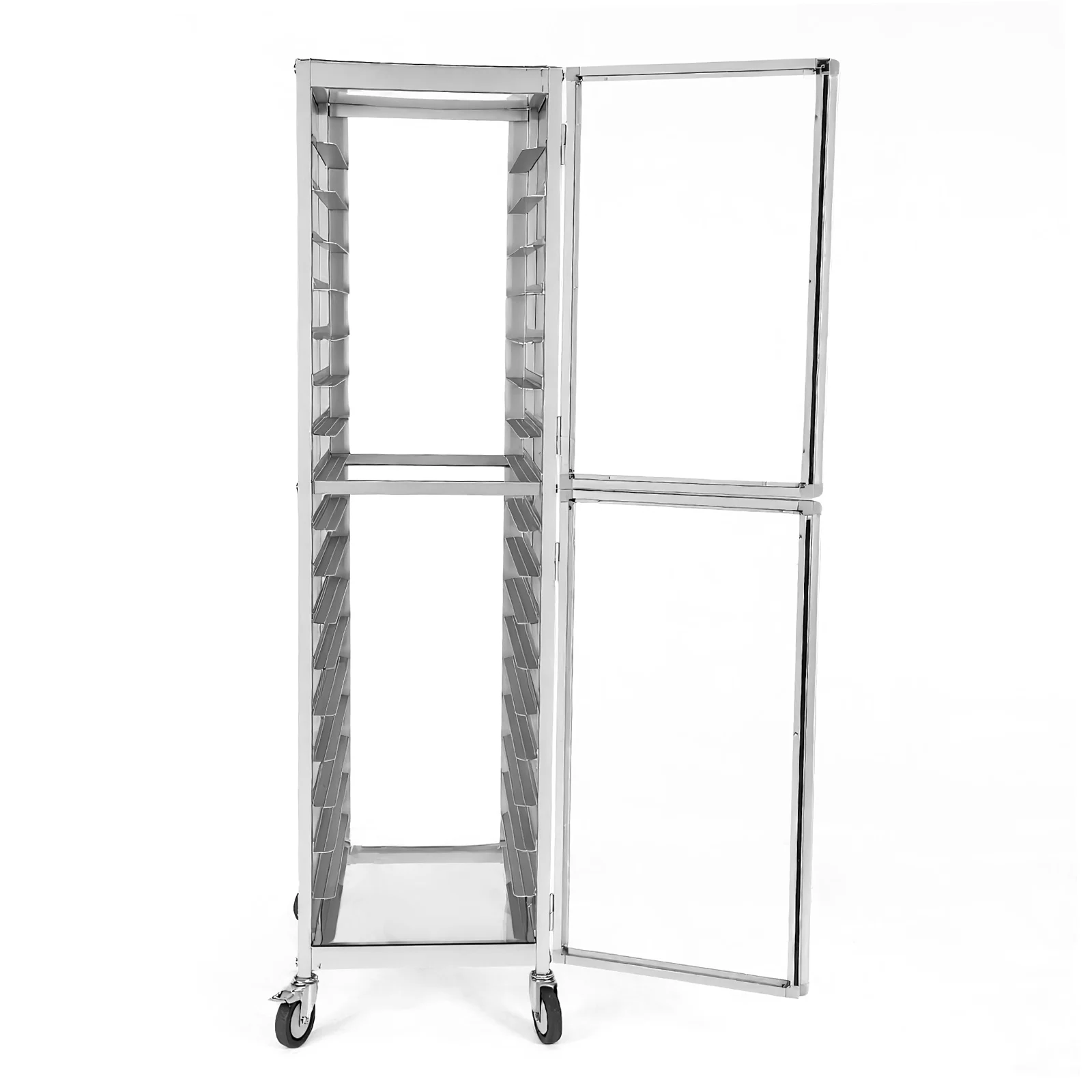 18팬 4인치 간격 알루미늄 상업용 베이커리 랙 18.5x24.6x70인치 상업용 헤비 듀티 번 랙 주방 가정용 빵 굽기용