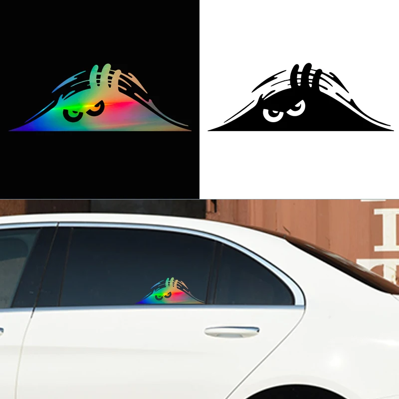Car interior stickers Various Colors Vinyl Decal Angry Peeping Devil Eyes Motorcycle Decorative Accessories Creative image 4