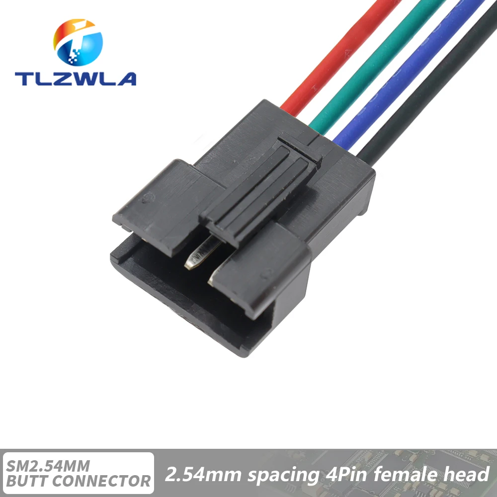 10PCS JST SM 2/3/4/5/6Pins 2,54 MM Stecker Männlich zu Weiblich Draht Stecker kabel zopf Stecker LED verbindung linie 20cm Lange