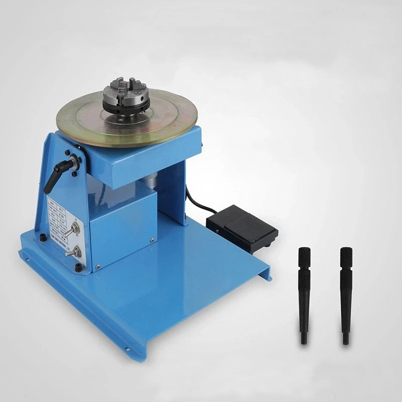 220V BY-10 10KG welding turntable rotator for pipe or circle workpiece welding positioner with K01-65 mini chuck cartridge M14