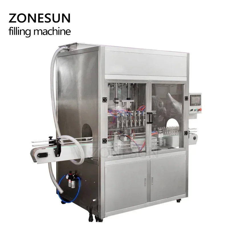ZONESUN Macchina di rifornimento pneumatica automatica per bevande ad alta velocità per birra, acqua potabile, olio, profumo