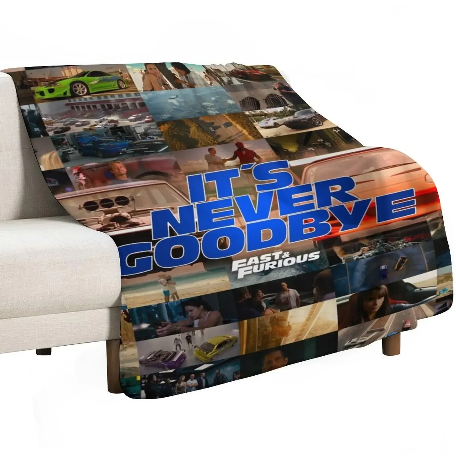 Fast & Furious - IT'S NEVER GOODBYE - Paul Walker - Vin Diesel Throw Blanket warm for winter Baby Personalized Gift Blankets