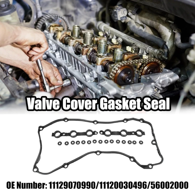 Car Engine Cylinder Head Valves Seal Cover Gasket Grommet 11120030496 11121437395 for E36 E38 E39 E46 E53 E60 E83 730Li