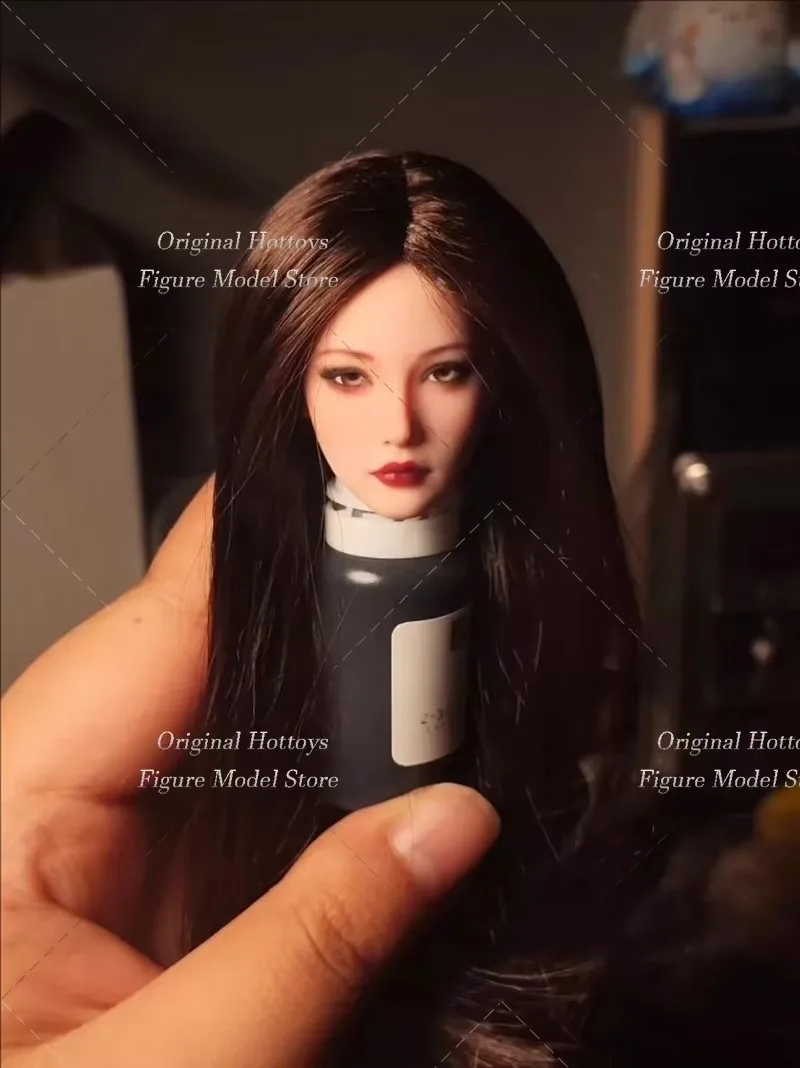 1/6 Scale Female Soldier Head Sculpture Zhi Yi Mature Bald Make up Head Carving Fit 12-inches Action Figure Model Doll Body