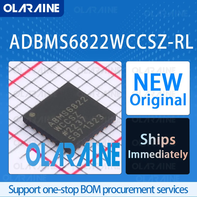 

1/5/10Pcs ADBMS6822WCCSZ-RL QFN-32 original ic chip Wireless transceiver chip SPI Voltage 5.5V Data rate 2Mbps