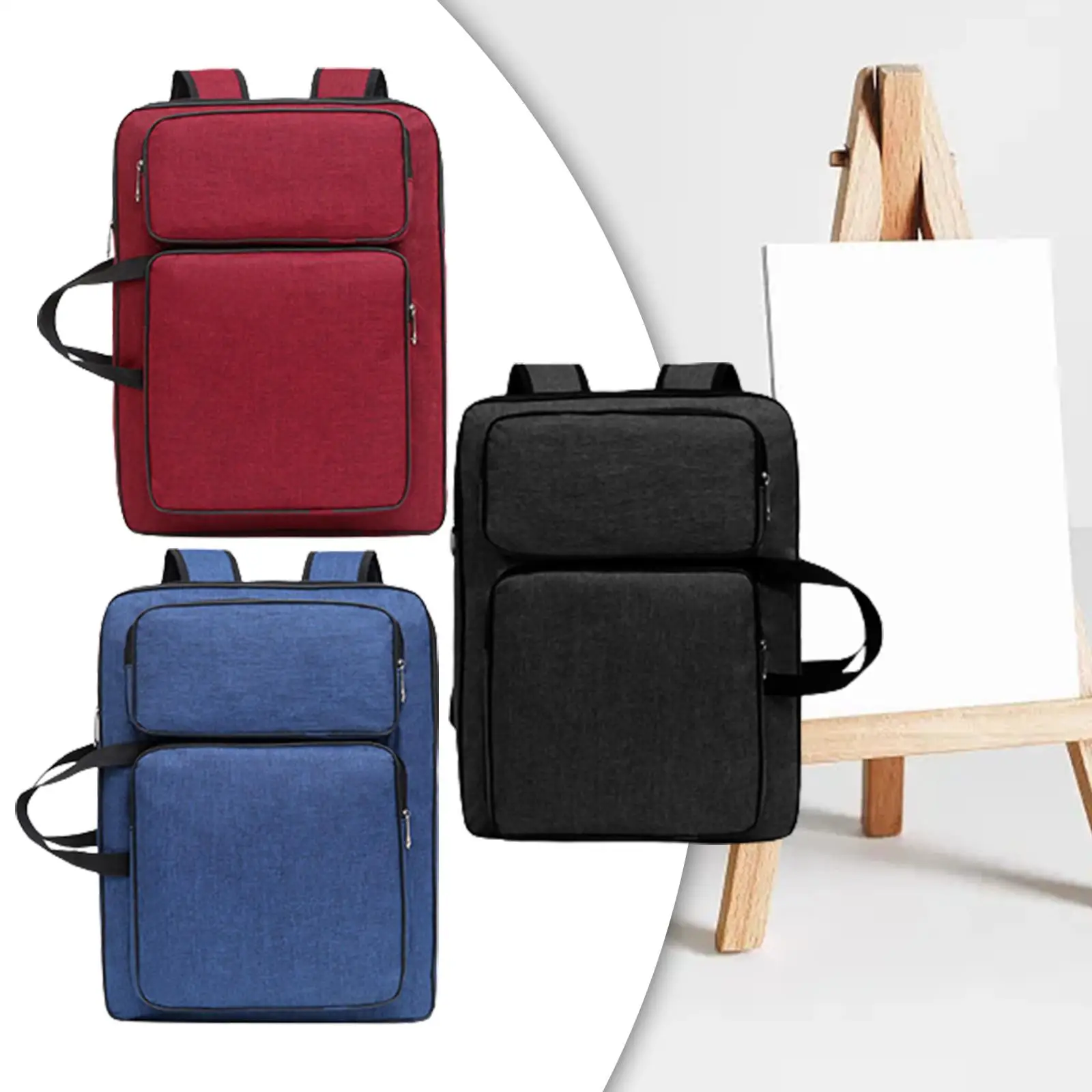 Draw Board Storage Tote Art Portfolio Case for Stationery Palette Brush