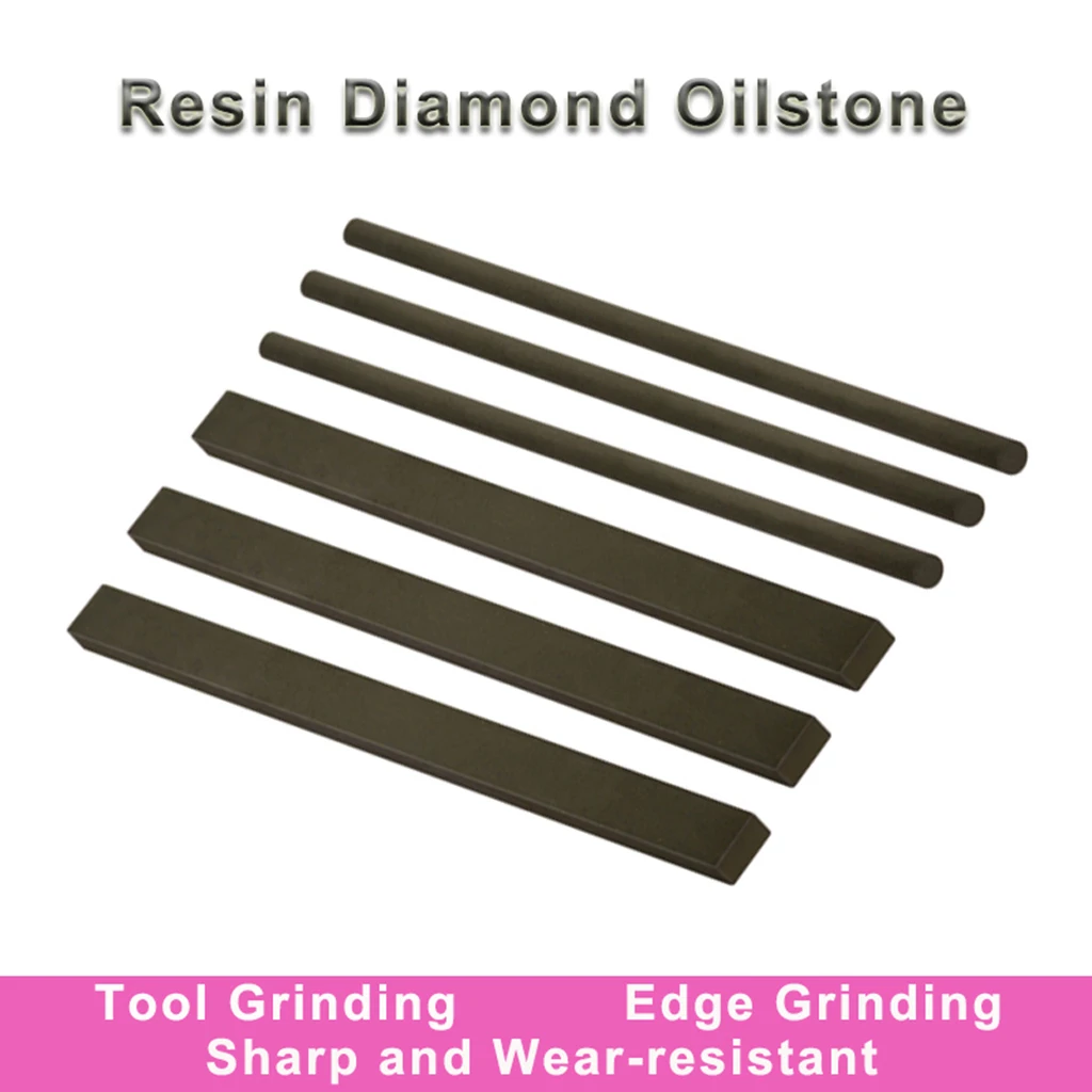Resin Bonded Diamond Oil Stone Whetstone Bar Square Round Rod For Polishing  Tungsten Steel Carbide Die Tool Etc Hard Metal