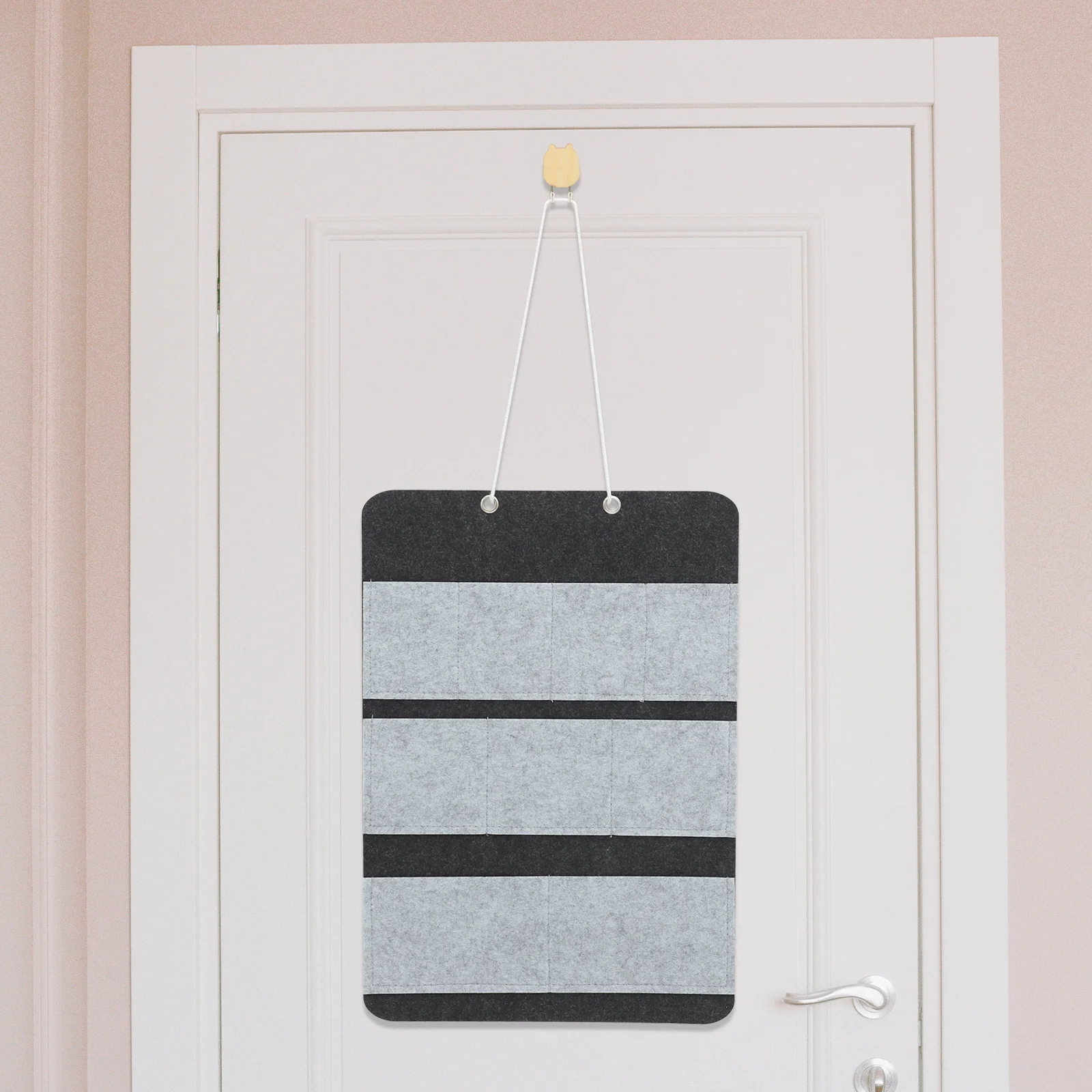 

Hanging Storage Organizer Bag Multi-Pockets Wall Hanging Felt Cloth Over The Door Pouches Practical Room Decor