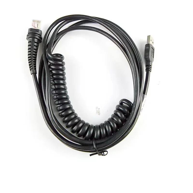 2 stücke gewickelter Barcode-Scanner USB-Spiral kabel 3m (9ft) für Honeywell hhp 1900g Hyperion 1300g Xenon 1250 1200 Voyager g g – Detail 3