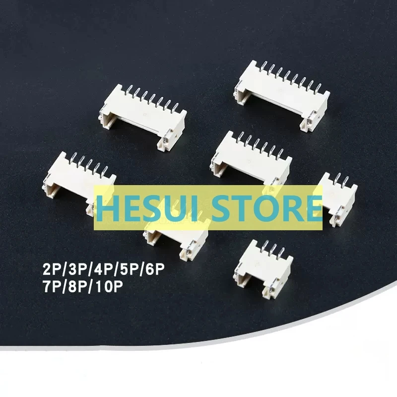 10 PCS HY2.0 2/3/4/5/6/7/8P Horizontal 2.0mm spacing connector Buckle Strap locking connector