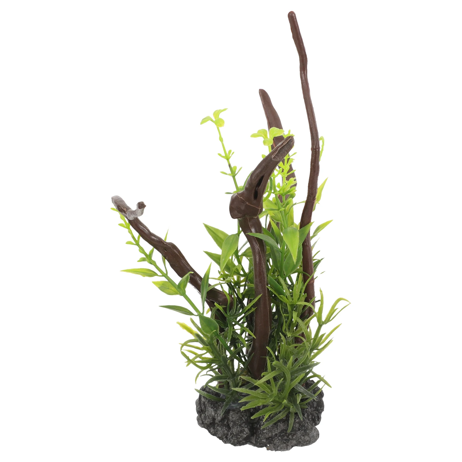

Simulated Fallen Wood Roots Faux Plant 13cm Lifelike Aquarium Decorations Fish Tank Plant Decor Safe Resin Plastic Home Office