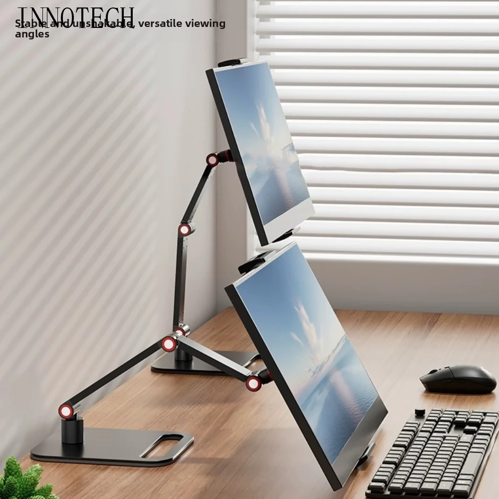 

Настольный держатель с регулируемой высотой, портативный держатель для монитора, складной держатель для экрана без перфорации, универсальный кронштейн для монитора из сплава, офис