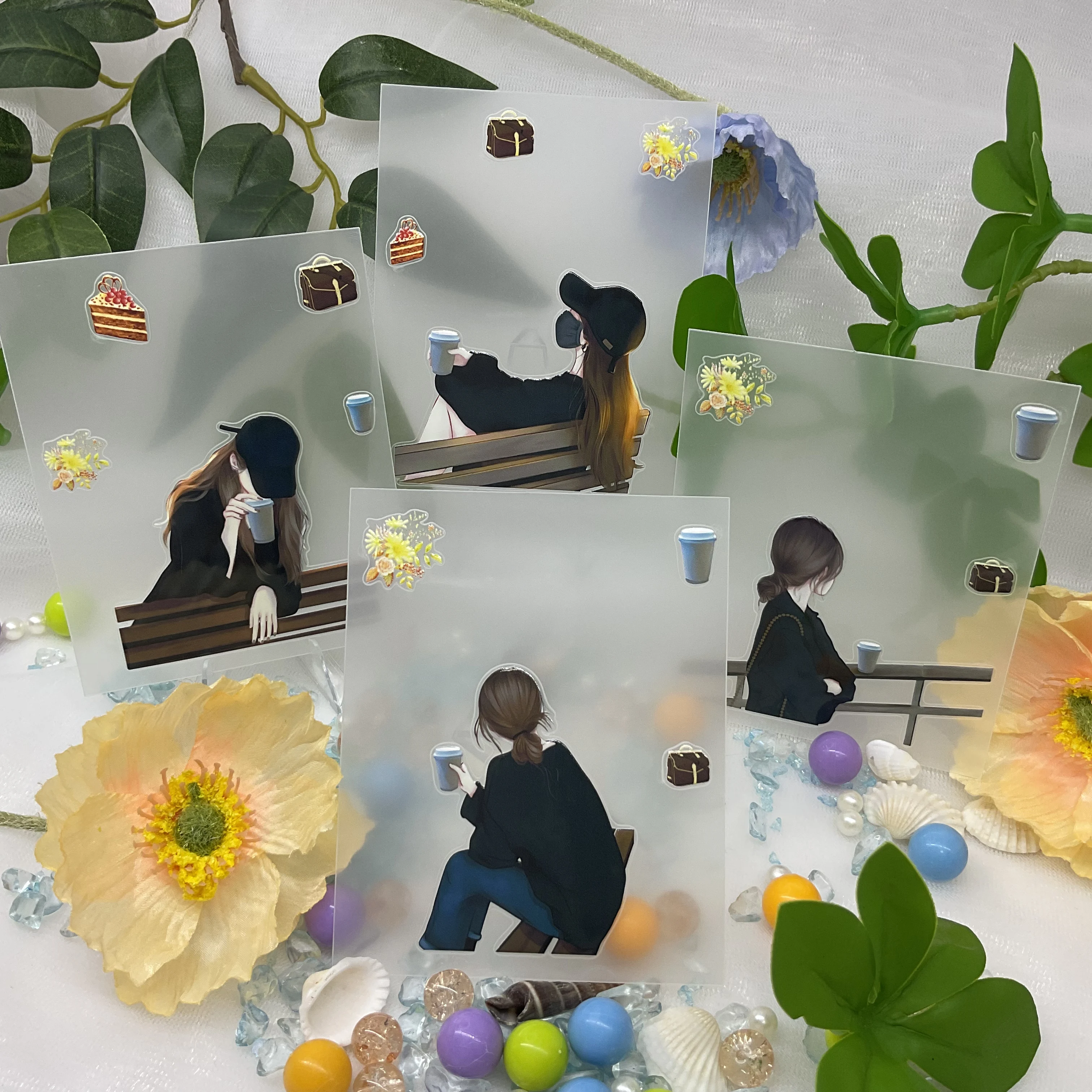 

Cute Morden Girls Decoration Stickers for Scrapbooking Journal