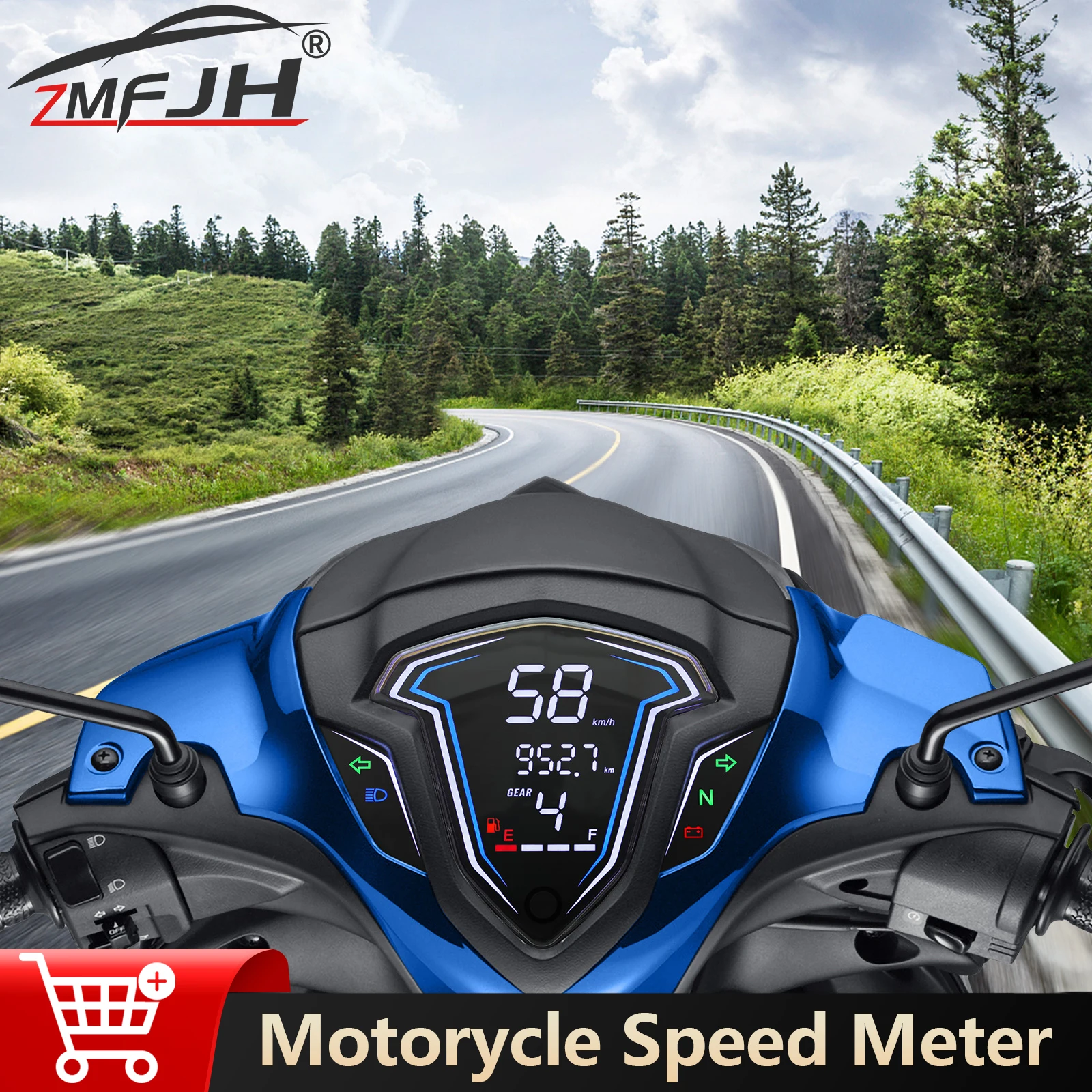 Instrumento Digital para motocicleta, velocímetro, odómetro para YAMAHA SRL115 FI, tablero LCD LAGENDA 115Z con señal de giro