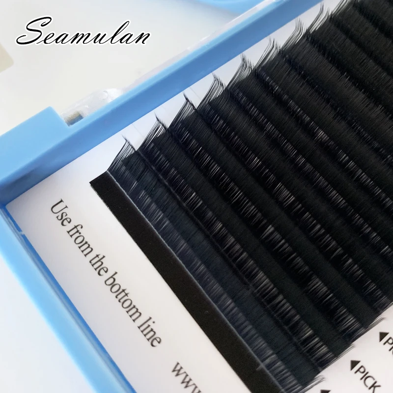 12 Rows New LU Curl  Faux Mink Individual Eyelash Lashes Maquiagem Cilios for Professionals Soft Mink Eyelash Extension Lashes