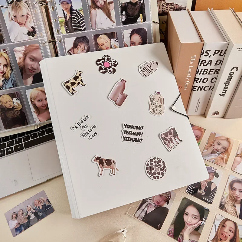 A4 Binder Photocards Holder Kpop Idol Photo Album with 25pcs 9grids Transparent Sleeves Photocard Album Collect Book Фотоальбом