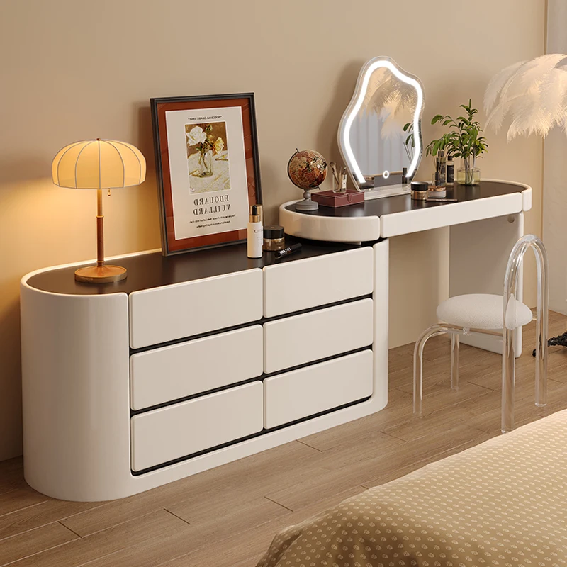 

Modern Drawers Storage Vanity Table Light Mirror Aesthetic Makeup Dressing Table Luxury Decor Schmincktisch Bedroom Furniture