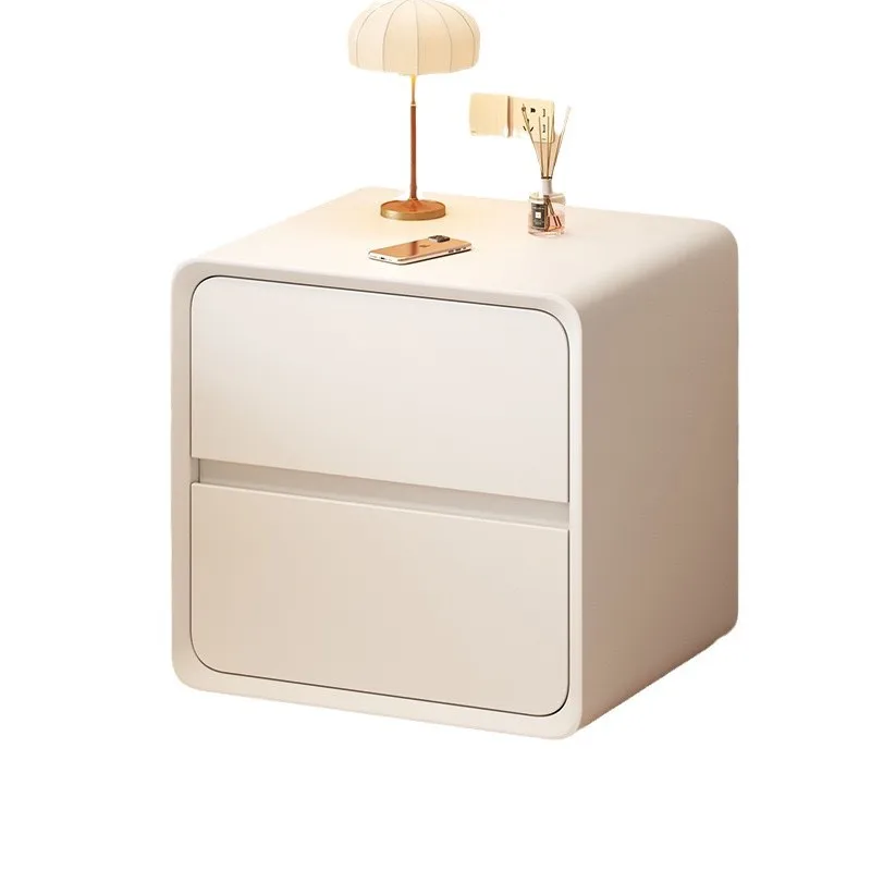 Bedside table Bedroom household solid wood bedside table Simple modern simple cream wind bedside rack