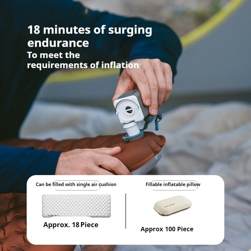 Naturehike Air Pump Portable Wireless Air Compressor Inflator/Deflator Pumps For Inflatable Pillows Mat Air Beds Outdoor Light