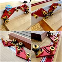 AUAU-Bearing Roller Feeder, Upgraded Aluminum Alloy Feather Loc Board, Table Saw Feeding Safety Propelling Tool