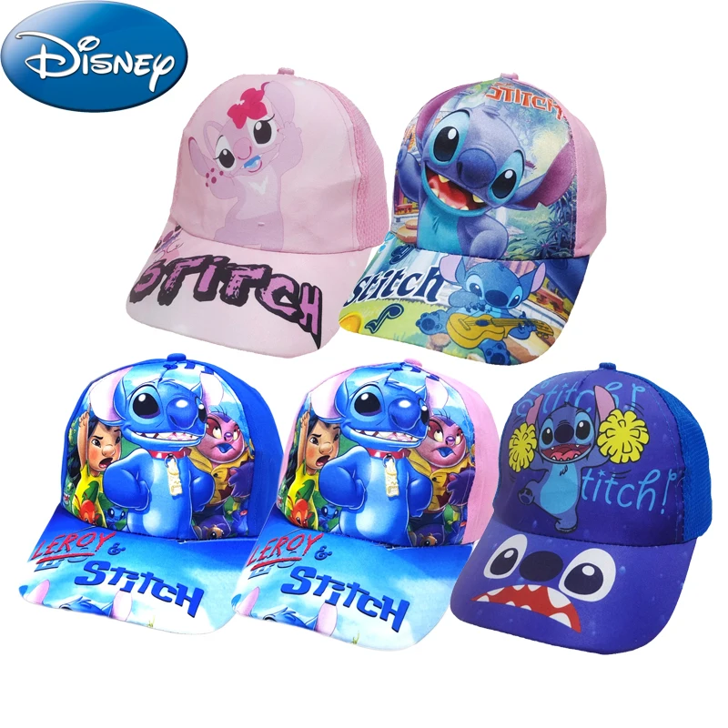 

Disney Lilo & Stitch Cartoon Children's Baseball Cap 48-54cm Adjustable Anime Stitch Outdoor Sun Protection Hat Cute Gifts