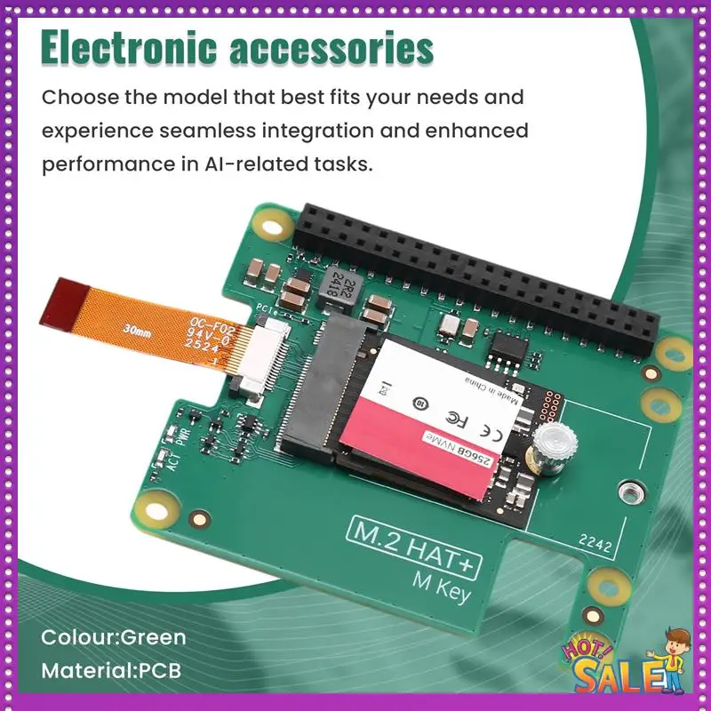 

AA87 для Raspberry Pi 5 M.2 AI HAT + плата для повышенного машинного обучения