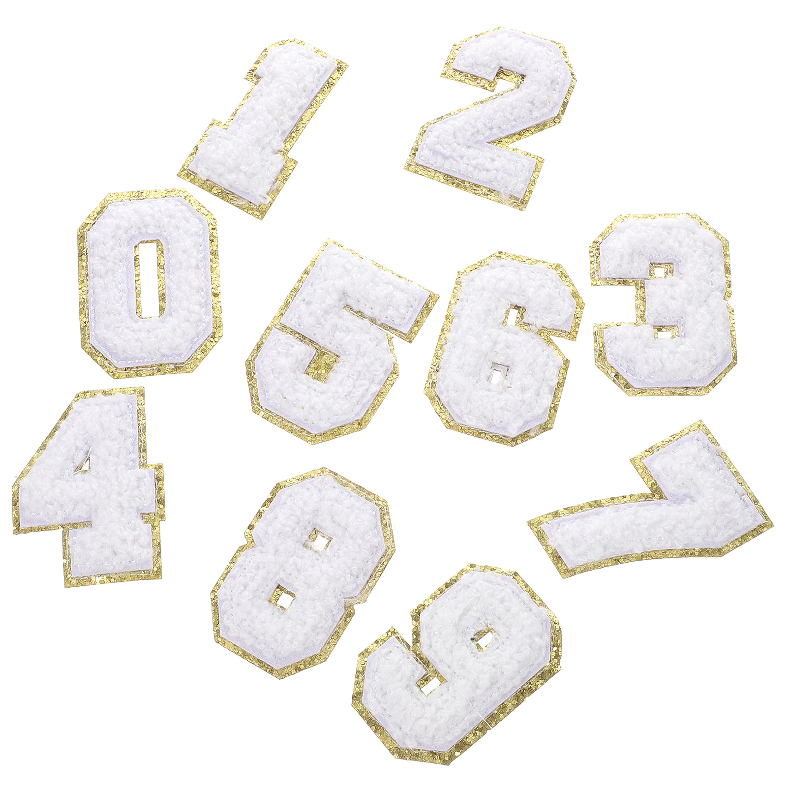 

20 Pcs Digital Number Patches Polyester Appliques Decorative Cloth Patch Hat Bag Multi Function Embroidered DIY Accessories