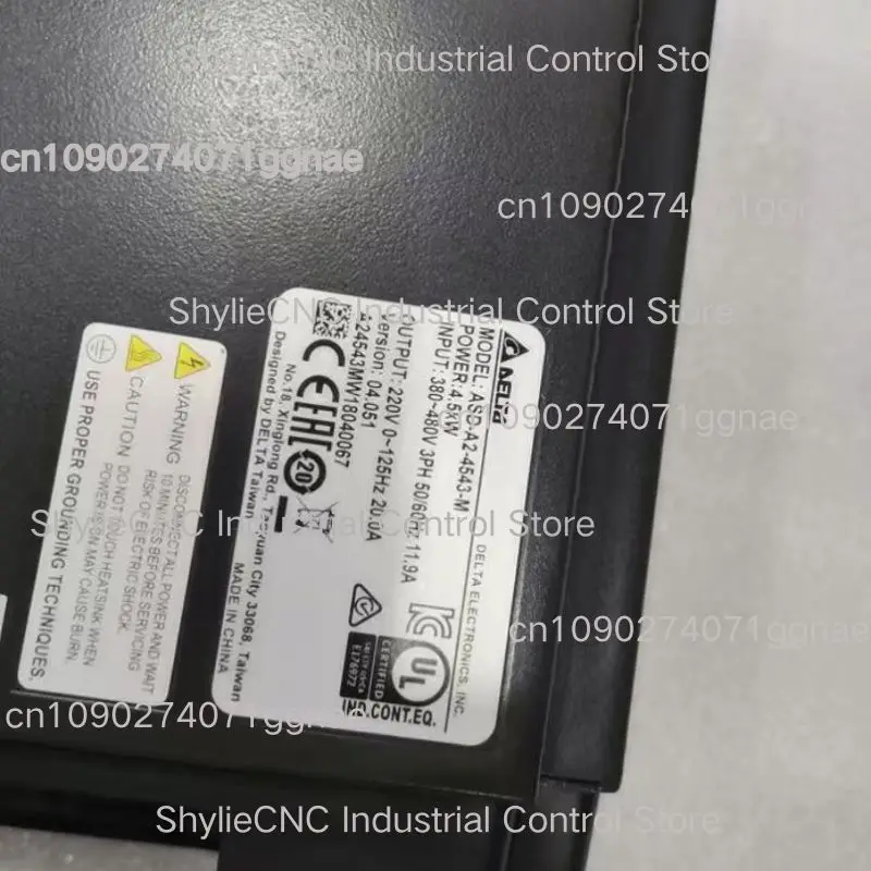 ASD-A2-4453-M servo driver 4.5KW three-phase 380V tested OK, quickly shipped brand new