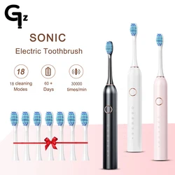 SC506 New 2024 Sonic Electric Toothbrush Adult Timer Brush 6 Mode USB Charger Rechargeable Tooth Brushes Replacement Heads Set