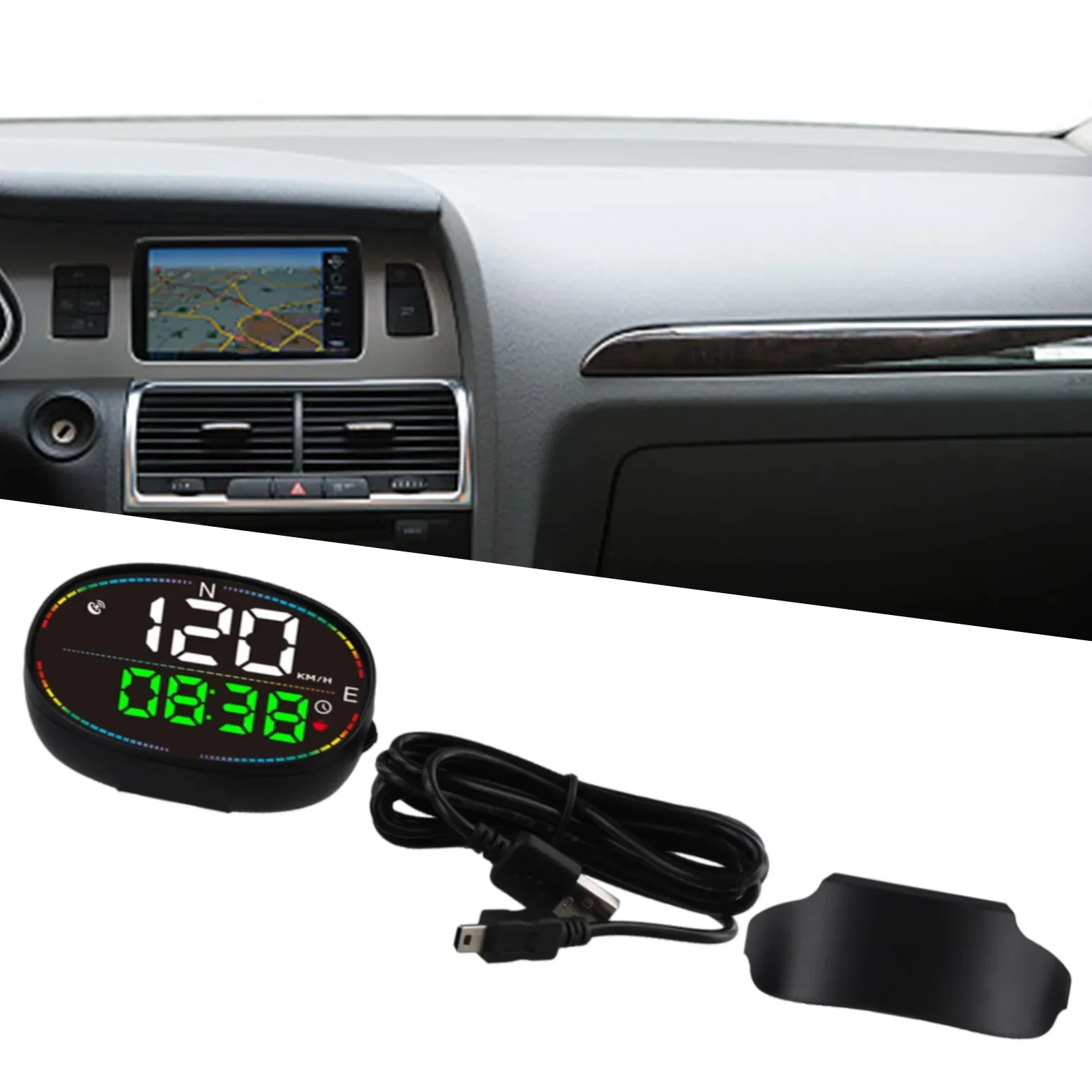 1set Car utile HUD Head Up Display GPS per auto tachimetro digitale contachilometri per moto pratici accessori automobilistici