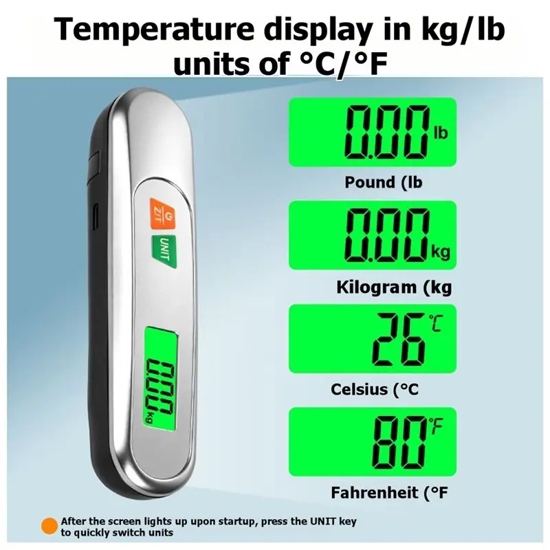 YANA50I Handheld Electronic Digital Scale Rechargeable Portable High-Precision 0.5-50KG For Express Delivery And Luggage