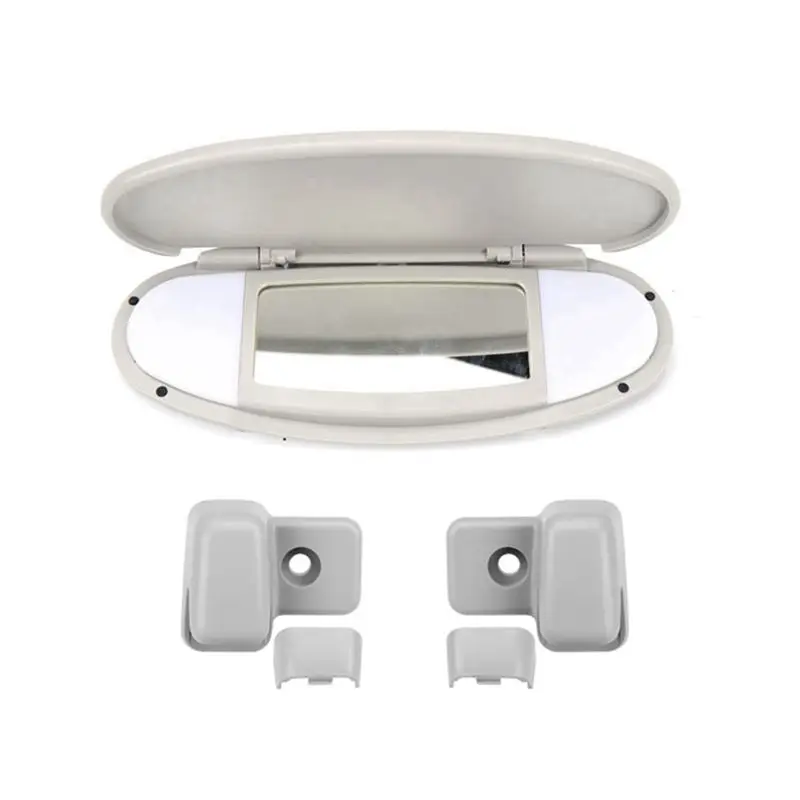 

Car Sun Visor Vanity Mirror Cover Makeup Sun Visor Hook Clip Bracket For BMW Mini R55 R56 R60 2007-2014 Replacement Parts Gray-A