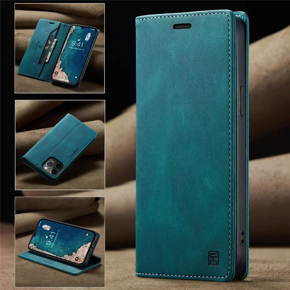 

iPhone 14 13 12 11 Pro Max Case Leather Magnetic Flip Cover For Apple iPhone 6 6s 7 8 Plus XS XR SE 2020 13 Mini Phone Case