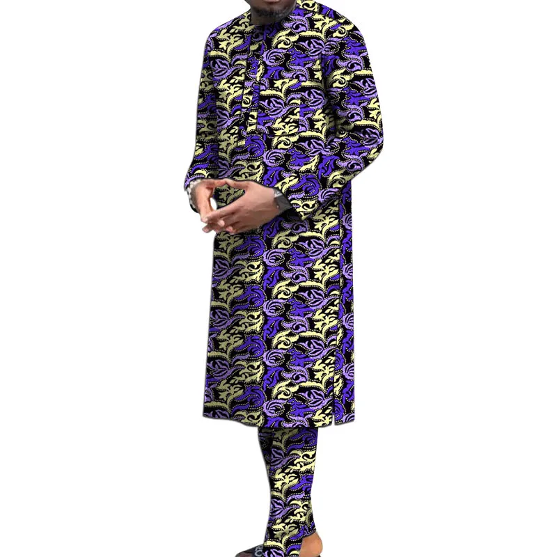 African Print Couture Men's Shirt With Trouser Party Wear Original Design Outfit Set Customized