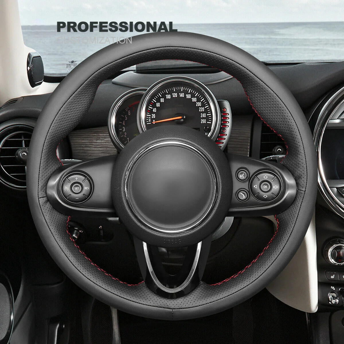 

DIY Leather Steering Wheel Cover for Mini Clubman Convertible (with Bulges) Car Accessories